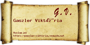 Gaszler Viktória névjegykártya